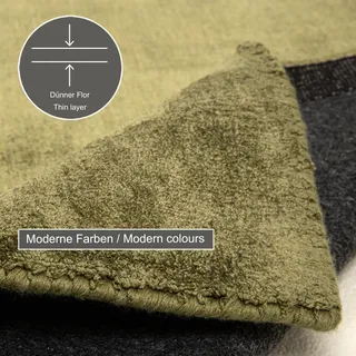 Tom Tailor HOME »Shine uni« rechteckig 8 mm Höhe Handweb Teppich, 100% Viskose, handgewebt, mit elegantem Schimmer,