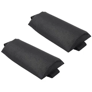 Liegestuhlkissen, Kopfstütze für Liegestuhl, Sonnenliege, Kissen, bequem, ergonomisches Kissen, abnehmbar, für Strandklappstuhl, 2 Stück, Schwarz