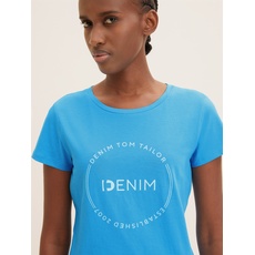 Bild von Denim Damen T-Shirt mit Label-Print