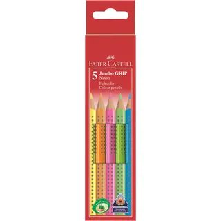 Faber-Castell Jumbo Grip Neon Buntstiftetui 5 St.