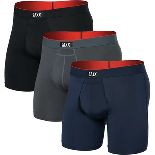 SAXX Multi-sport Mesh Boxershorts Turbulence / Navy / Black S 3er Pack