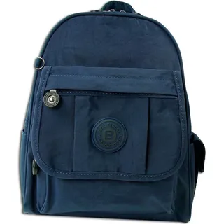 Bag Street Crinkle Nylon Rucksack Blau