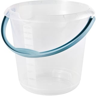 KEEEPER Eimer mit integrierter Mess-Skala und ergonomischem Griff, 10 l, Mika, Natur-Transparent