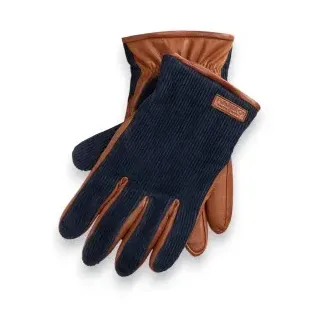Polo Ralph Lauren für Herren. 449P20346001 Aviator-Handschuhe Hybrid Cord marineblau (L), Braun, Lässig, Klassisch, Leder