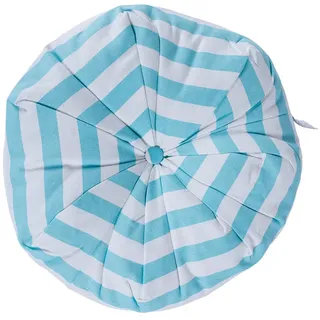 Homescapes Bodenkissen rund, blau-weiß gestreift, Ø 40/15 cm , Blau , Textil , Gestreift , Füllung: Polyester , Rund , 40x15x40 cm , Oeko-Tex® Standard 100 , Heimtextilien, Wohntextilien, Kissen