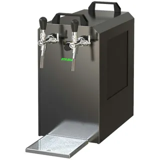 ich-zapfe Zapfanlage, Bierzapfanlage STREAM 80K mit Luftpumpe Bierkoffer, Durchlaufkühler 2-leitig Trockenkühler