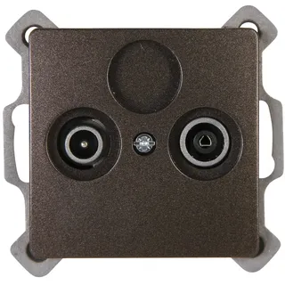 Kopp Paris Antennensteckdose, TV/RF, Farbe: palisander