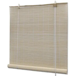 vidaXL Bambusrollos Natur 2 Stk. 120x160 cm - Beige