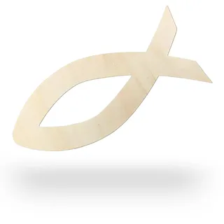 Kleenes Traumhandel Holztiere - Tiere aus Holz - Wanddeko Tiere - Tierscheiben - Tierform aus Holz für Kinderzimmer, Wohnzimmer, Geburtstag (Fisch, Breite 33 cm)