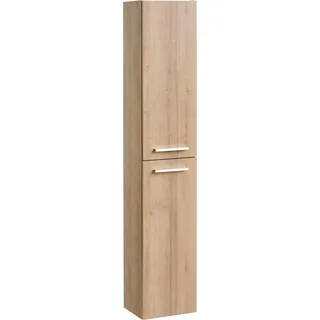 Badezimmerschrank Hochschrank hängend 160 cm Badmöbel Schrank Bad Schränke Regal - Braun
