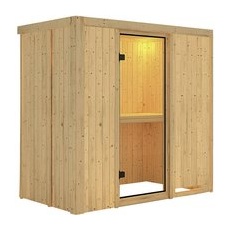 KARIBU Sauna »Pärnu«, für 2 Personen, ohne Ofen - beige
