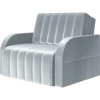 Schlafsessel Sofa mit Schlaffunktion Gästebett Klappsofa mit Bettfunktion mit Bettkasten Couch Sofagarnitur Salon Jugendzimmer - 101 x 90 x 104 cm - MONTANA 80 (Hellgrau - Paros 5 ) - Hellgrau