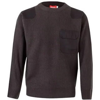 VELILLA 100; Grobstrick-Pullover mit Rundausschnitt; Farbe Grau; Gröbe M