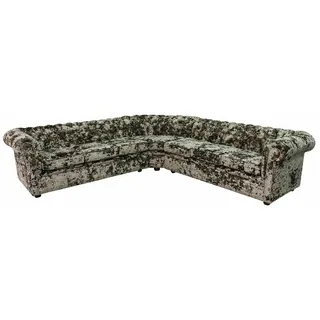 JV Möbel Chesterfield Ecksofa Wohnlandschaft 308 x 308 cm - Bronze