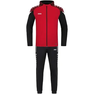 Jako Trainingsanzug Polyester Performance mit Kapuze Rot/Schwarz, L