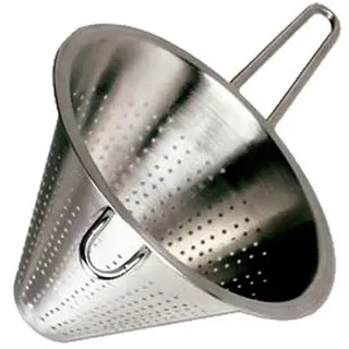 MGE - Edelstahl Küchensieb - Spitzsieb - Abtropfsieb - Silber - Ø 22 cm