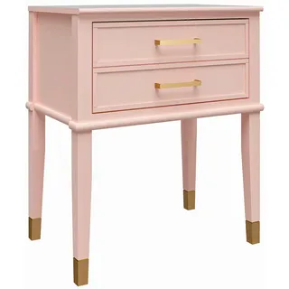 Mid.you Beistelltisch , Rosa , Metall , 1 Schublade(n) Schubladen , rechteckig , eckig , 60x72x40 cm , Wohnzimmer, Wohnzimmertische, Beistelltische, Beistelltische Holz