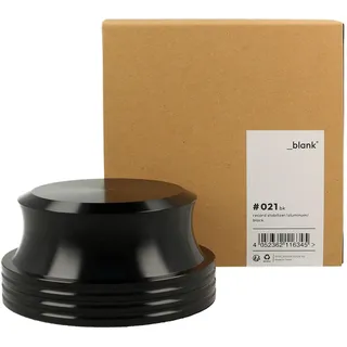 _blank #021bk HiFi Stabilisator | 425g Plattengewicht | CNC gefrästes Aluminium | Schwarz eloxiert | maximiert Klangqualität & reduziert Vibrationen
