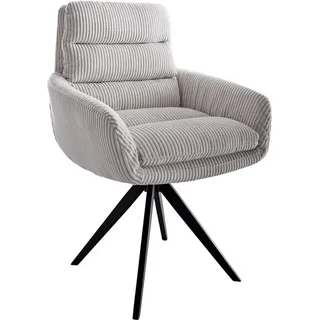 DeLife Esszimmerstuhl Abelia-Flex Cord silbergrau