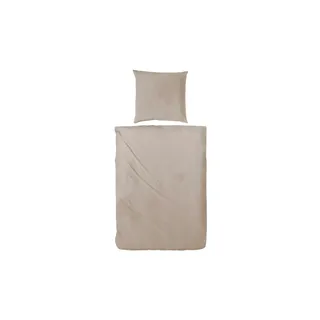 Primera Uni Luxus-Satin grau 155 x 220 cm + 2 x 80 x 80 cm