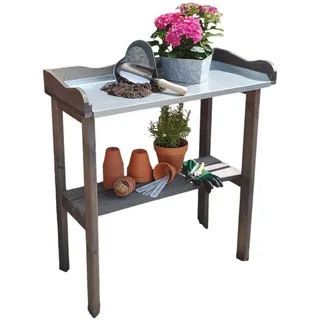 Promadino Pflanztisch 84 x 38 x 90 cm Grau