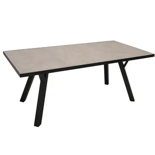 DEGAMO MANCIANO Gartentisch 180 x 90 x 72 cm dunkelgrau/hellgrau