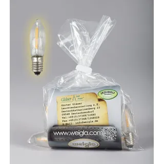 LED Riffelkerzen Set 15 x 16 V, 0,2 W, E10 1x4,5x1cm NEU Zubehör Birne Lampe