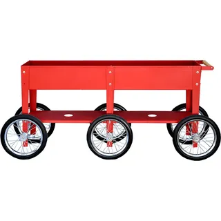 Herstera Garden Metall Hochbeet Wheels Rot 186x50x80 cm - Rot