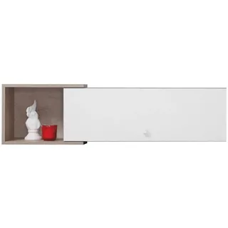 Deine Möbel 24 Kinder-Wandregal Simon 13 110/25/30 Grau/Weiß/Sonoma Eiche , Grau, Weiß, Sonoma Eiche , Holzwerkstoff , 110x30x25 cm , Wohnzimmer, Regale, Wandregale