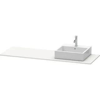 Duravit XSquare Konsole, 1 Ausschnitt rechts, 1600x16x550mm, XS060HR3939, Farbe: Nordic Weiß Seidenmatt Lack
