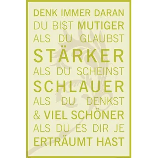 Motivational - Denk Immer daran Zitate Sprüche Motivations Poster, Druck, Poster - Grösse cm