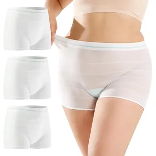 HANSILK Wochenbett Panties, waschbar oder wegwerfbar Wöchnerinnen Damen Slips für Schwanger/C-Abschnitt Genesung/Inkontinenz/Reise 3er Pack M/L