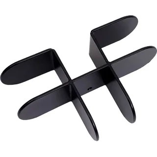 Verbindungsstück für Akustik-Trennwand HWC-G77, Klammer Raumteiler, Stecksystem Metall schwarz für 4 Wände - Schwarz