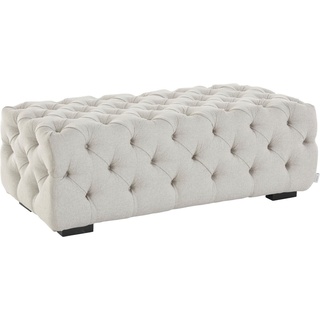 Guido Maria Kretschmer Home & Living Guido Maria Kretschmer Home&Living Polsterhocker »Kalina«, mit klassischer Chesterfield-Knopfheftung, beige