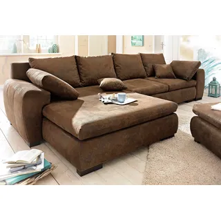 Home Affaire Eckcouch Mikrofaser 4-Sitzer Braun