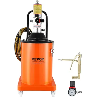 Vevor Fettpumpe 20L Luftbetriebene Fettpumpe 0,6–0,8 MPa Aluminiumdruckguss-Pumpe -20-100°C Betriebstemperatur, Pneumatische Fettpumpe NPT-Anschluss Schmierfettpumpe Geeignet für 0-3# Fett