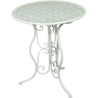 Garden Pleasure Gartentisch Lascar Ø 60 x 70 cm Weiß