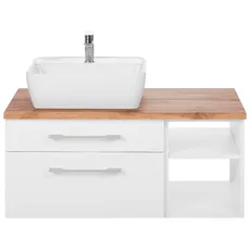 Bild von MÖBEL Waschbeckenunterschrank »Davos«, Badmöbel, Waschtisch inkl. Waschbecken, Breite 90 cm, weiß