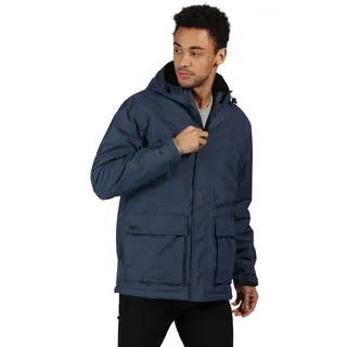 Regatta Herren Sterlings II Waterproof Taped Seams Insulated Internal Security Pocket Hooded Jacket Jacke, Dunkles Jeansblau, XL