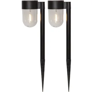Star Trading LED-Solar-Wegeleuchte 'Cupola', 2er Set, schwarz