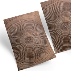 Logbuch-Verlag 100 Blatt Motivpapier Bastelpapier Holzoptik Jahresringe Holz Motiv braun DIN A4 beidseitig zum Basteln und Gestalten