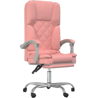 vidaXL Bürostuhl mit Massagefunktion Rosa Kunstleder - Rosa