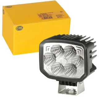 Hella 1GA 996 188-511 LED-Arbeitsscheinwerfer - Power Beam 1000 Compact | 24/12V - 1000lm - geschraubt/Anbau - schwenkbarer Montagebügel - weitreichende Ausleuchtung - Stecker: DEUTSCH Stecker
