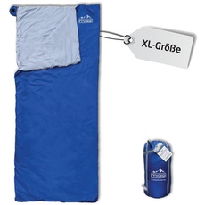 MIQIO® 2in1 Großer XL Sommer Schlafsack für Erwachsene | Kompressionssack für kleines Packmaß | Für Camping, Outdoor, Festivals | Deckenschlafsack und XL Reisedecke in einem | Koppelbar