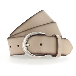 Ledergürtel TAMARIS "Charlotte Silver", Damen, Gr. 80, beige, Leder, unifarben, Gürtel Ledergürtel, mit Logoschriftzug auf der Gürtelschlaufe, Basic-Style