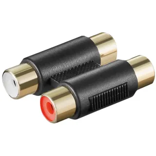 goobay A 181 G Cinch Audio Adapter RCA Coupling F x2