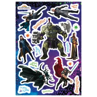 Komar - Marvel - Deco-Sticker AVENGER THOR 3 - 50 x 70 cm - Wandtattoo, Wandbild, Wandsticker , Wandaufkleber, Ragnarok, Loki, Superheld - 14053h