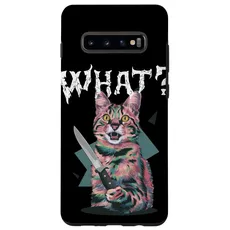 Hülle für Galaxy S10+ Katze Messer Design Witzige Tier Katzen