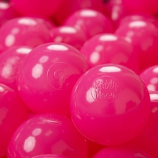 KiddyMoon 300 ∅ 7Cm Kinder Bälle Spielbälle Für Bällebad Baby Einfarbige Plastikbälle Made In EU, Dunkel Pink