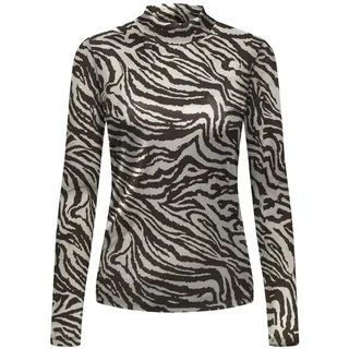 ONLY Damen Onlerica Life Mesh L/S Top JRS Noos, Demitasse, M